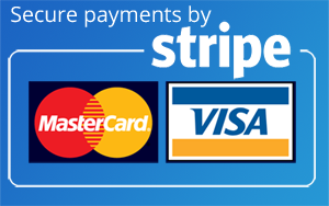 Secure payments by Stripe