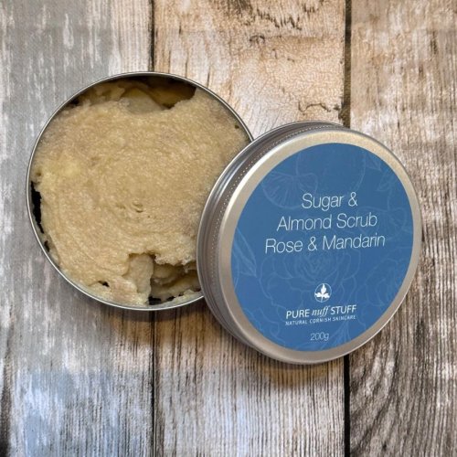 sugar and almond scrub from pure nuff stuff