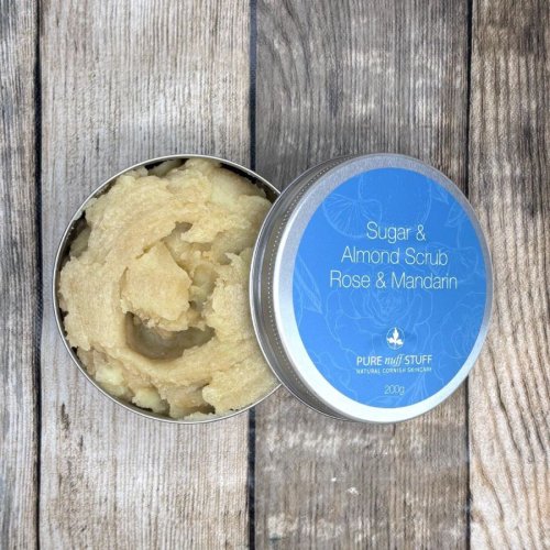 sugar and almond scrub from pure nuff stuff