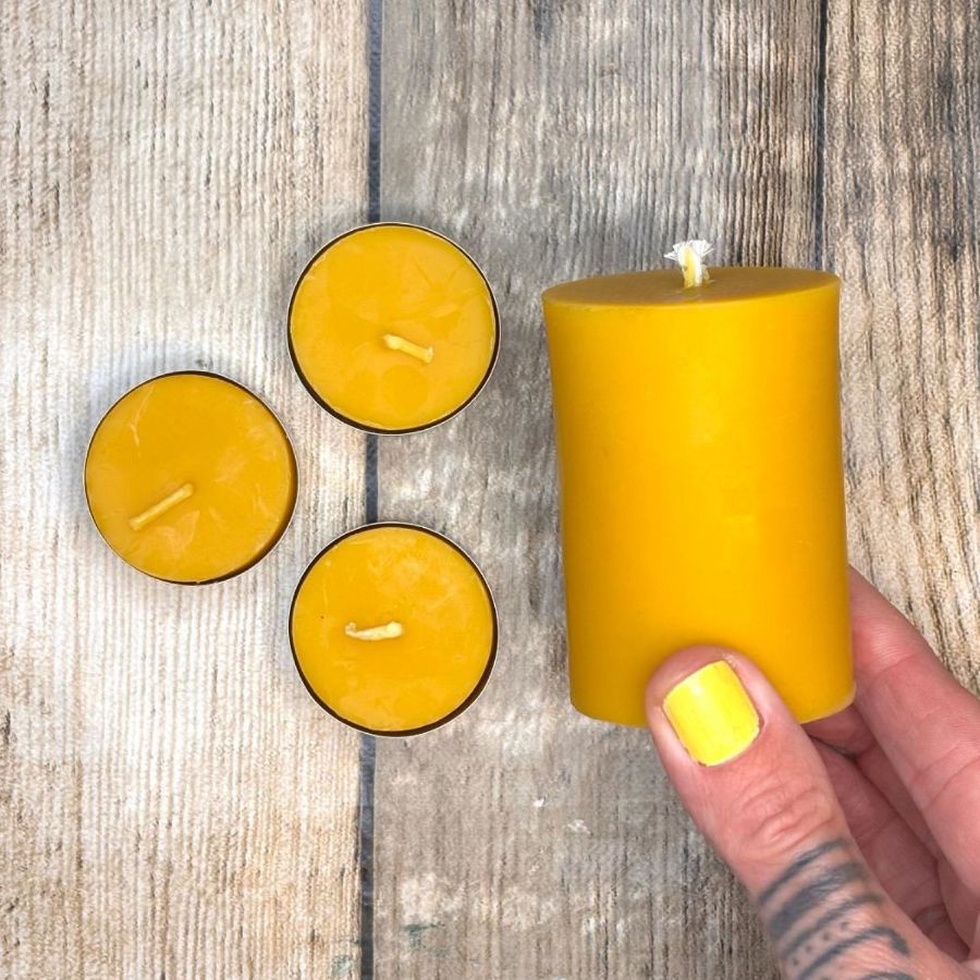 beeswax candles from pure nuff stuff
