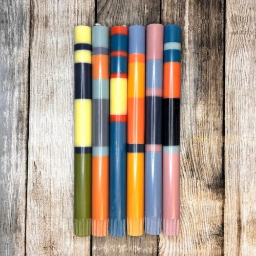 striped candles from pure nuff stuff