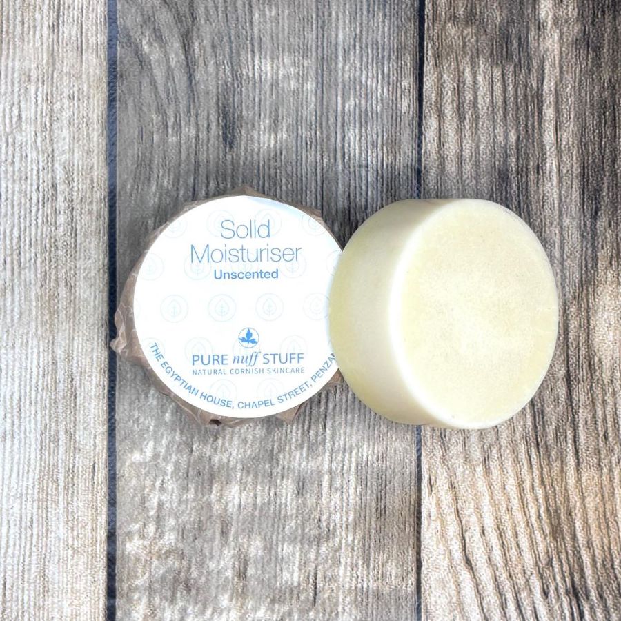 unscented solid moisturiser from pure nuff stuff