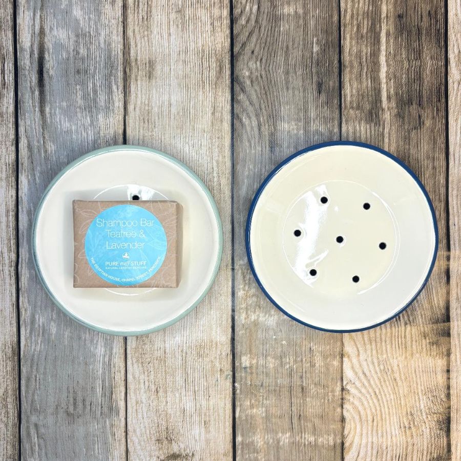 round enamel soap dish from pure nuff stuff