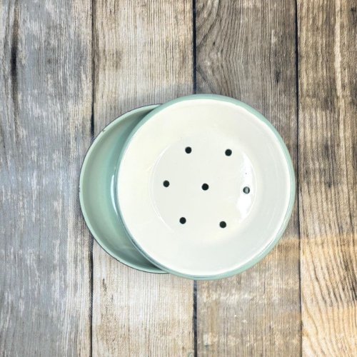 round enamel soap dish from pure nuff stuff