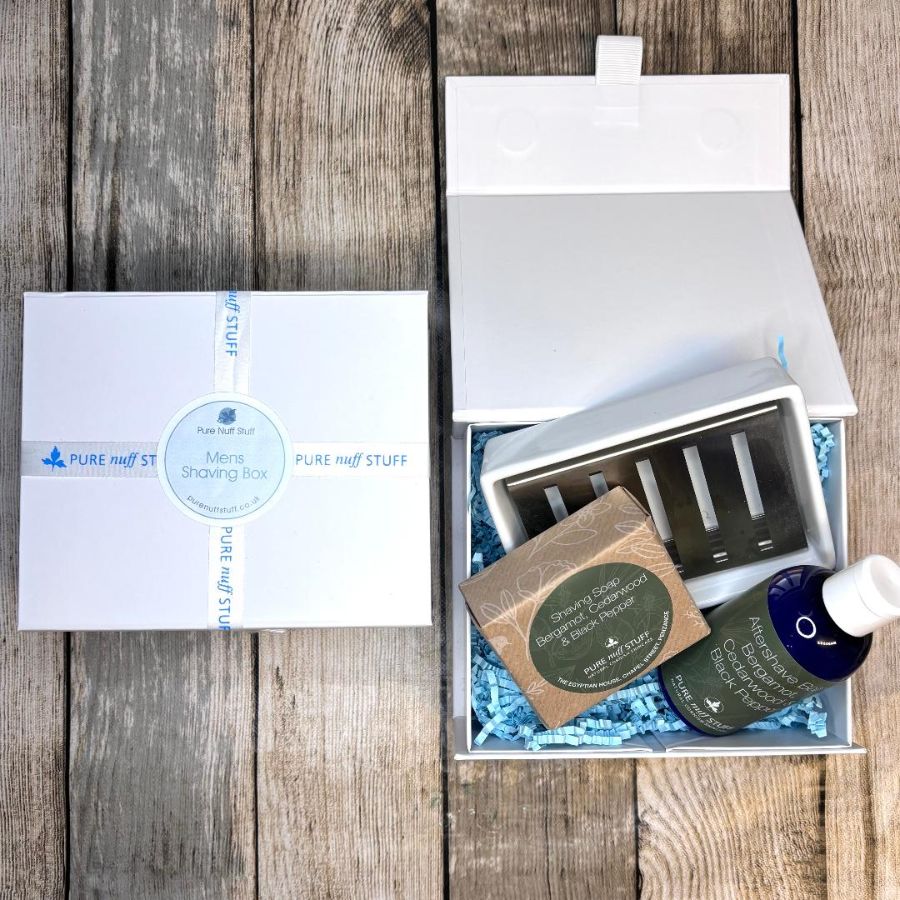 mens shaving gift box from pure nuff stuff