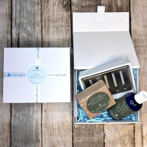 mens shaving gift box from pure nuff stuff