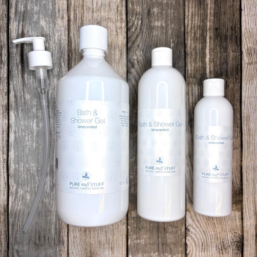 unscented bath and shower gel from pure nuff stuff
