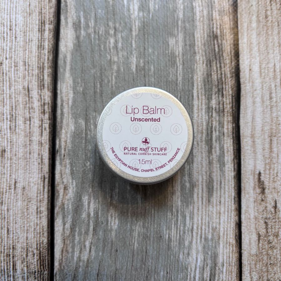 Unscented fragrance free lip balm from Pure Nuff Stuff